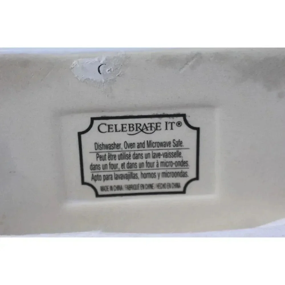 Ceramic small Baking Dish Santa Christmas Themed